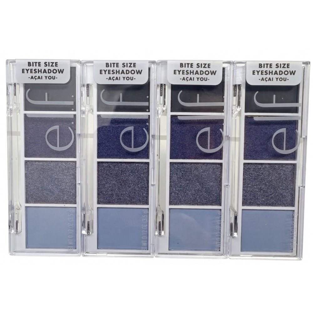 4x ELF Bite-Size Eyeshadow Palette #29927 Acai You (Purple/Blue) NEW E.l.f.